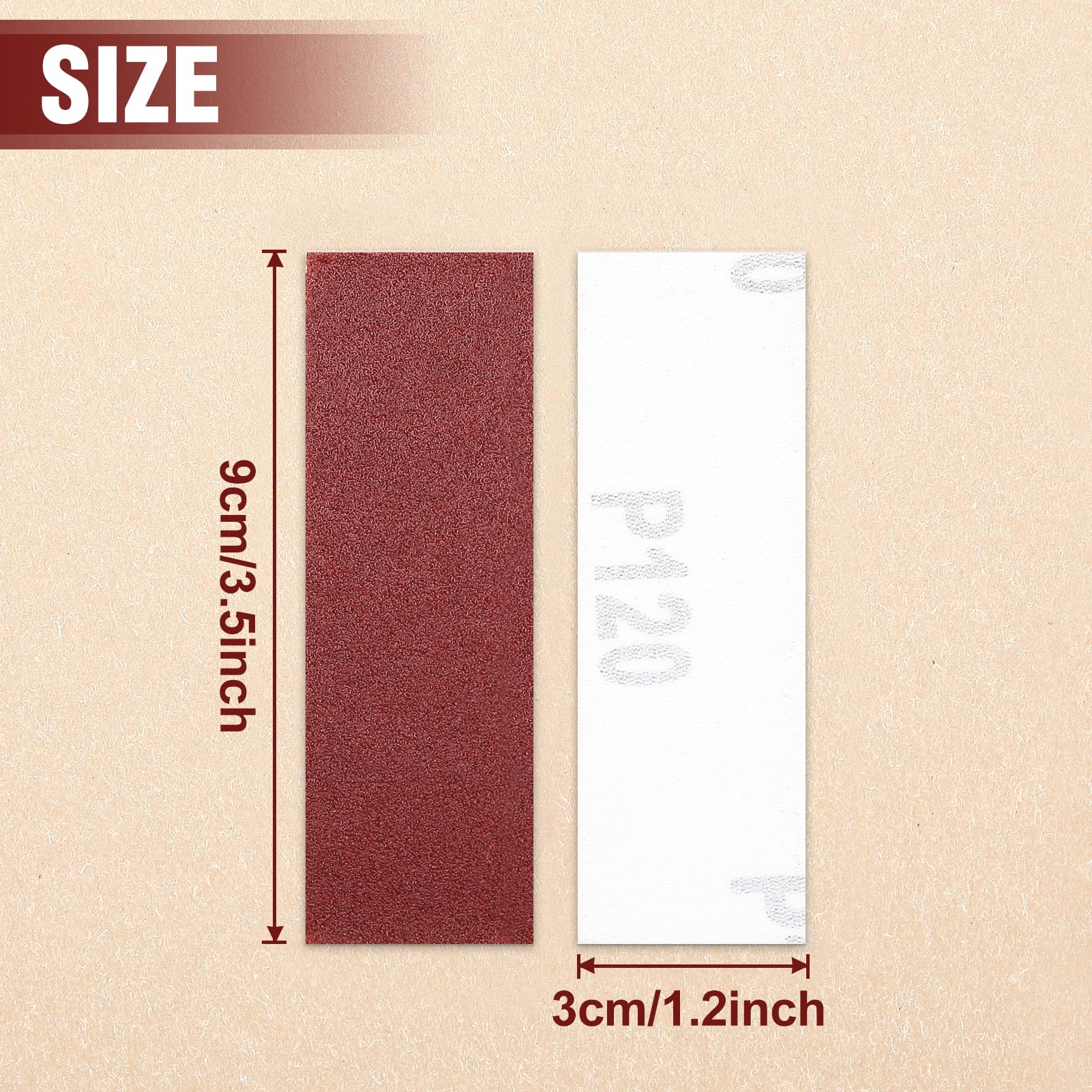 LEONTOOL Sanding Bandes abrasives 120 lot 100 90x30mm