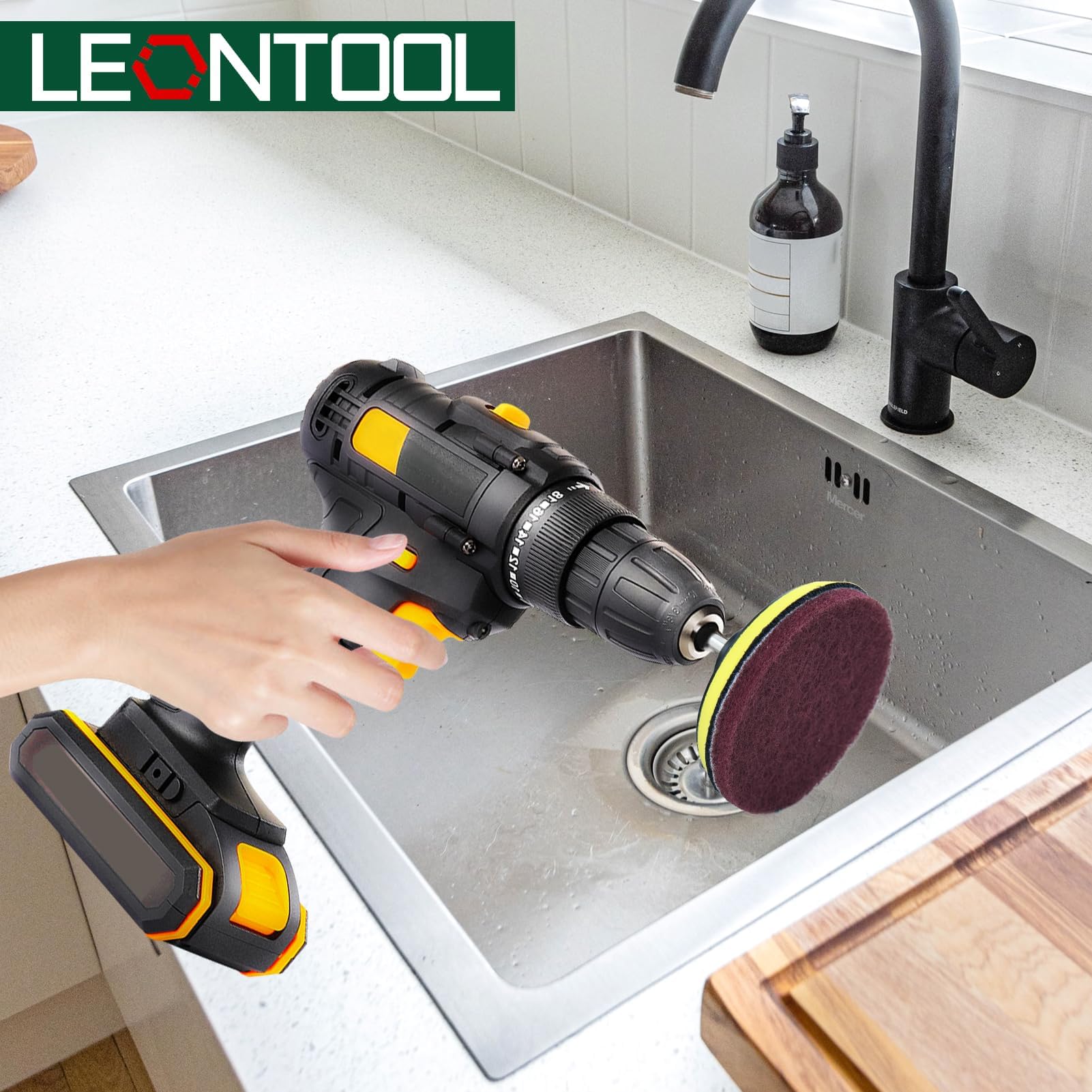 LEONTOOL Kit Nettoyage Perceuse 10,2 cm 7 Pièces Joint