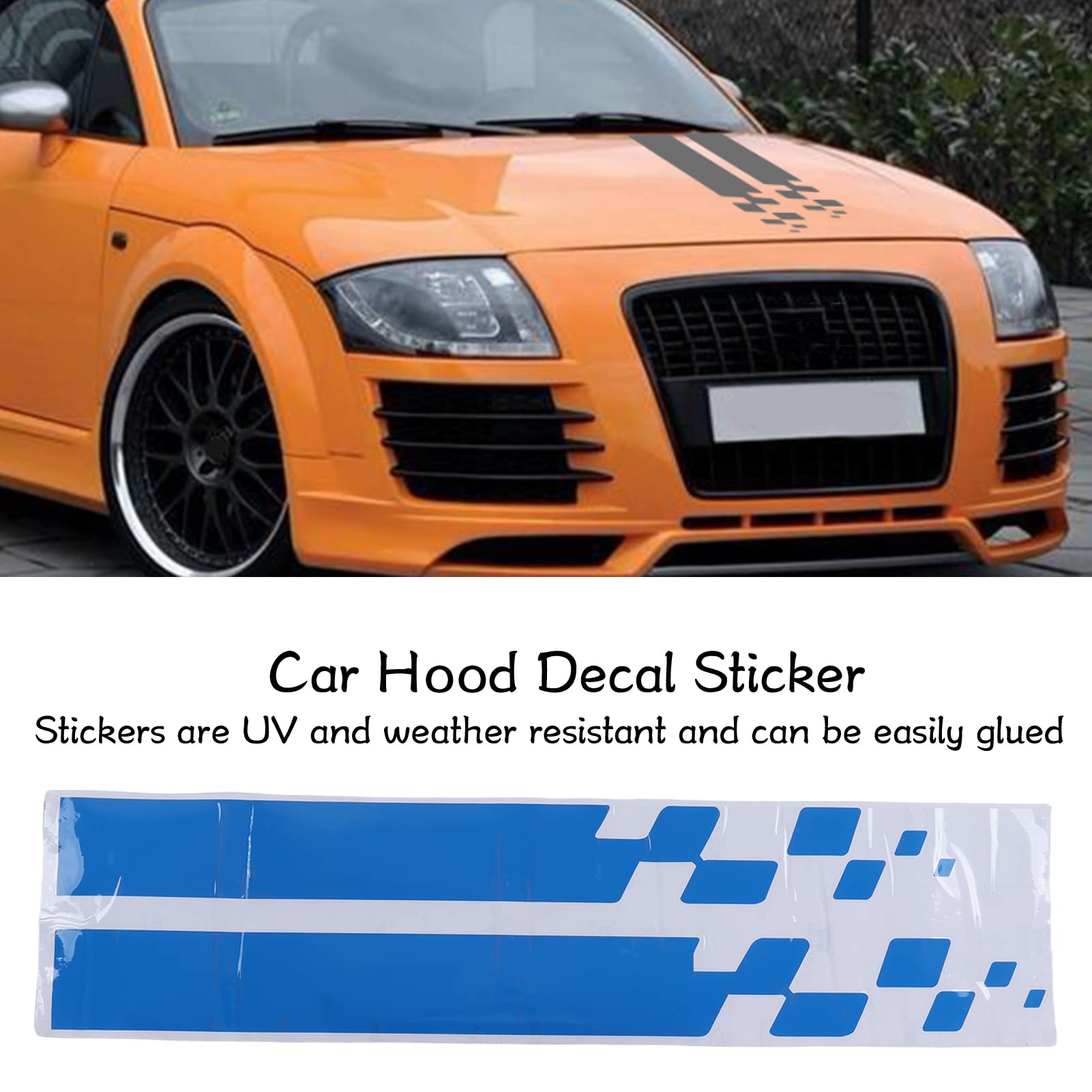 OUKENS Modification automobile sticker capot bleu 90x9cm lot 2