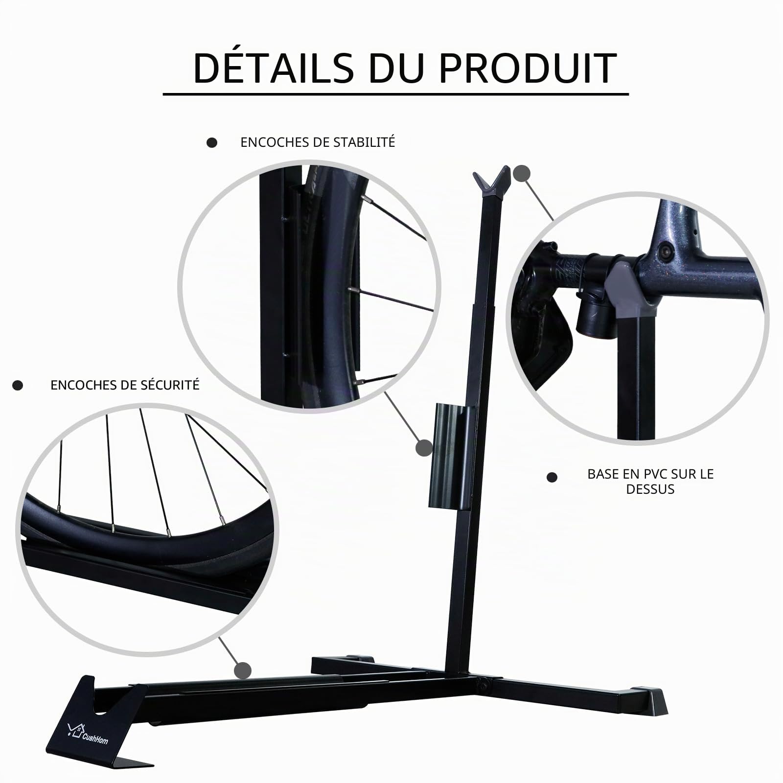 CCLIFE DIY Tools support vélo vertical 24-29 pouces 30 kg