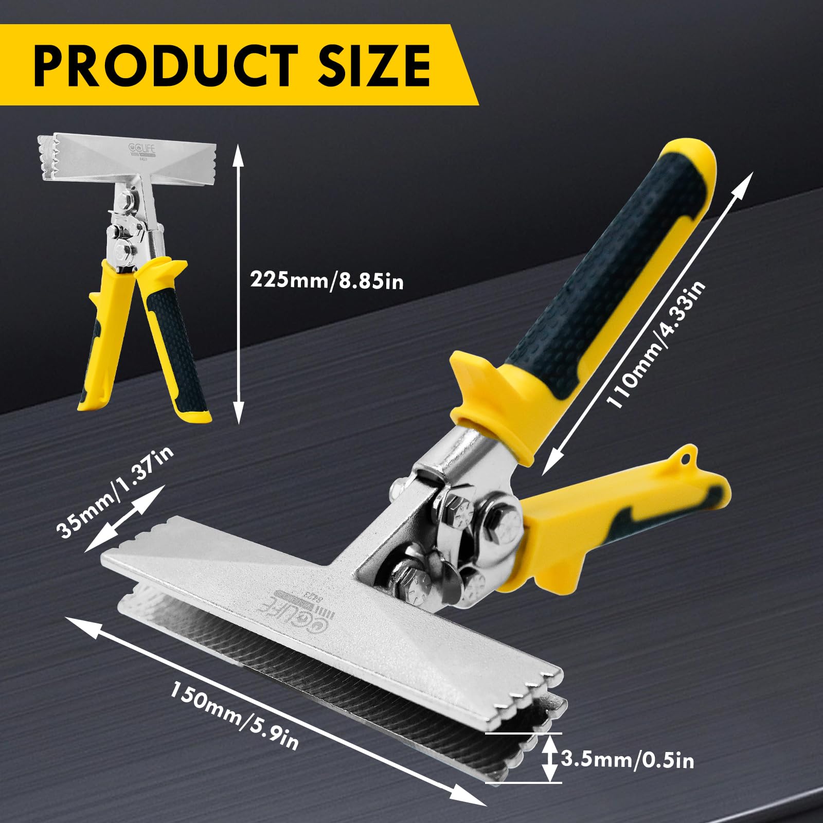 CCLIFE DIY Tools Pince à plier métal manuelle 150 mm