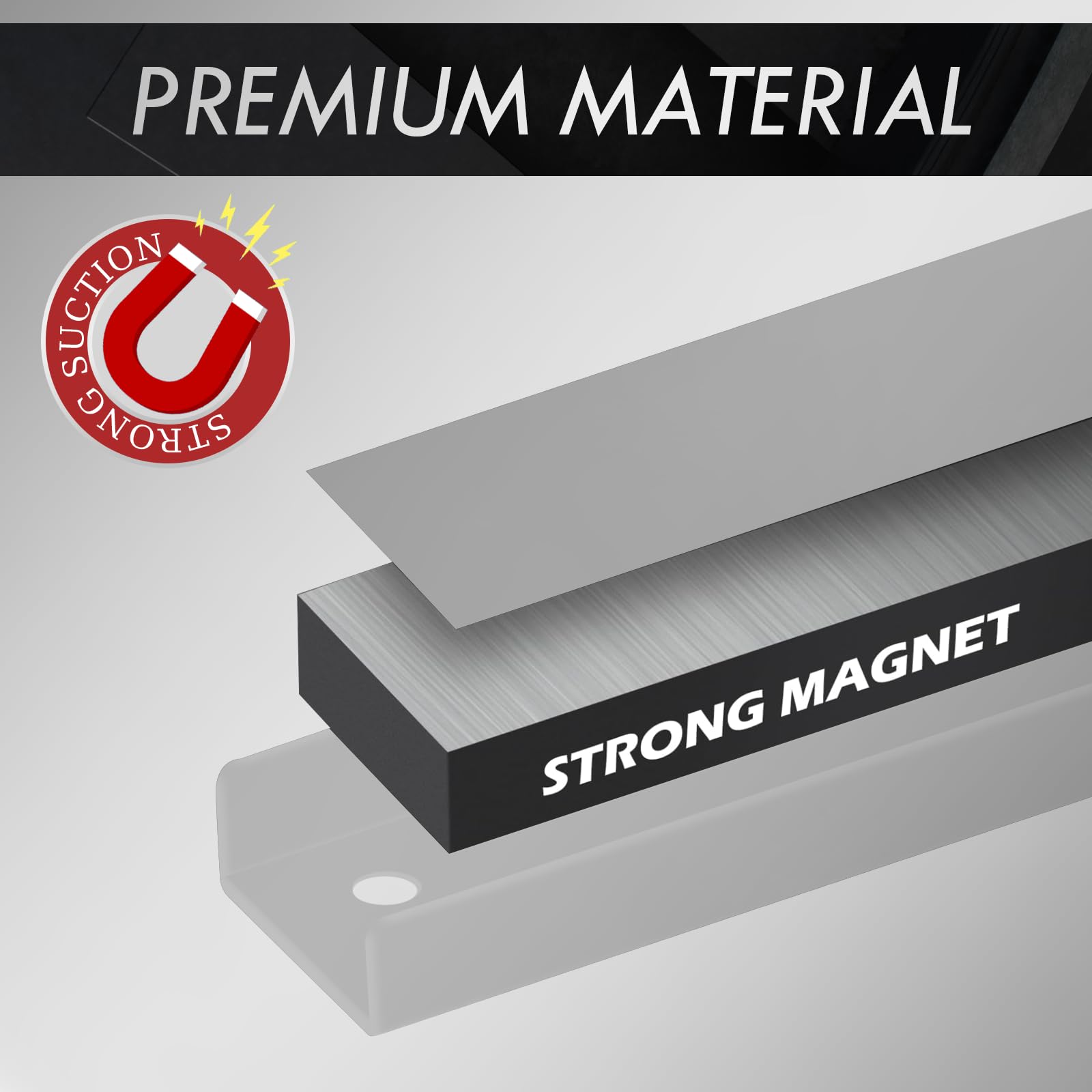 CCLIFE DIY Tools 4 barres magnétiques 23+37cm 9+15kg