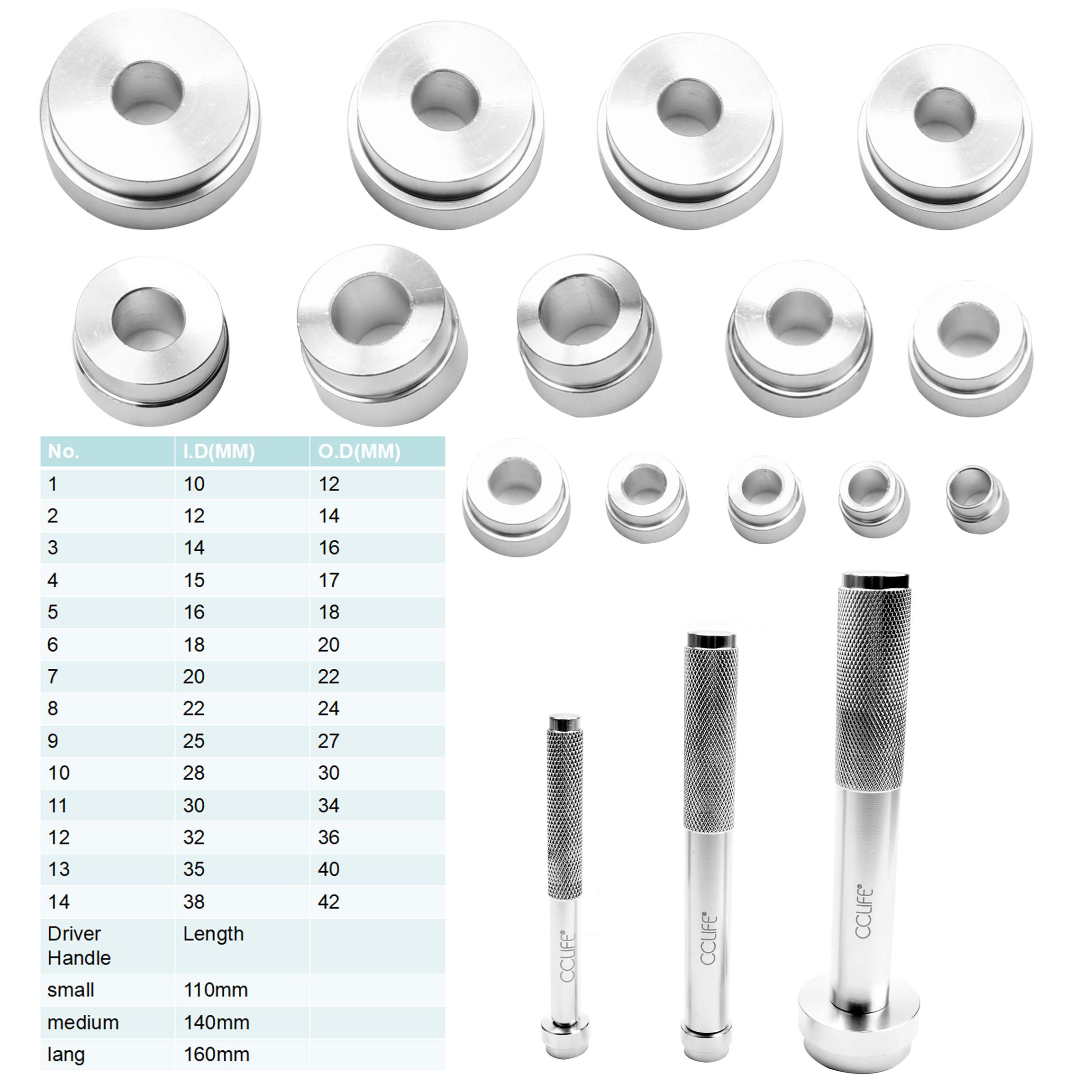 CCLife Puller Set extracteur roulement 17 pièces alu