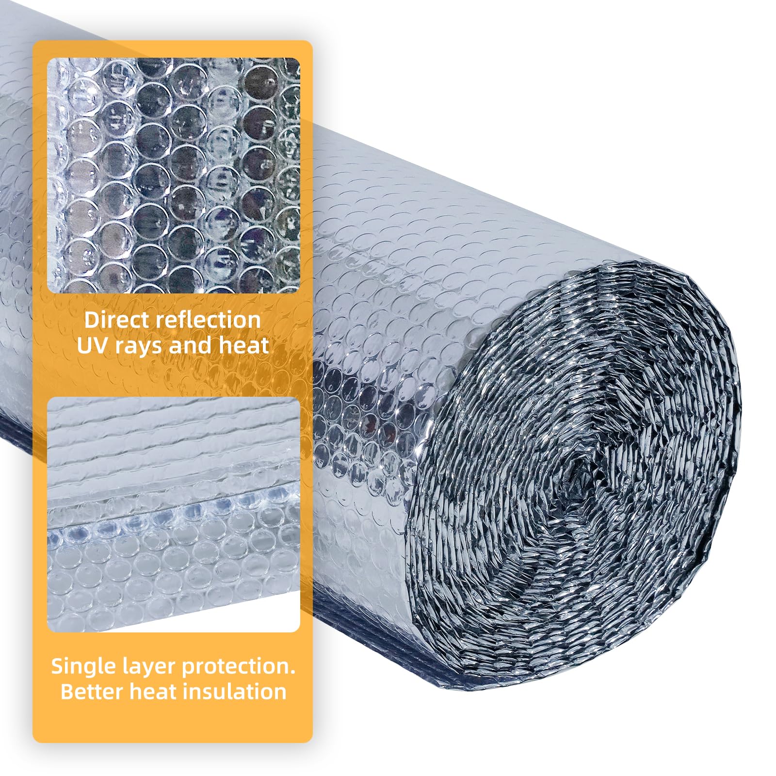 CCLIFE DIY Tools isolant thermique aluminium 1m x 10m 3-4mm