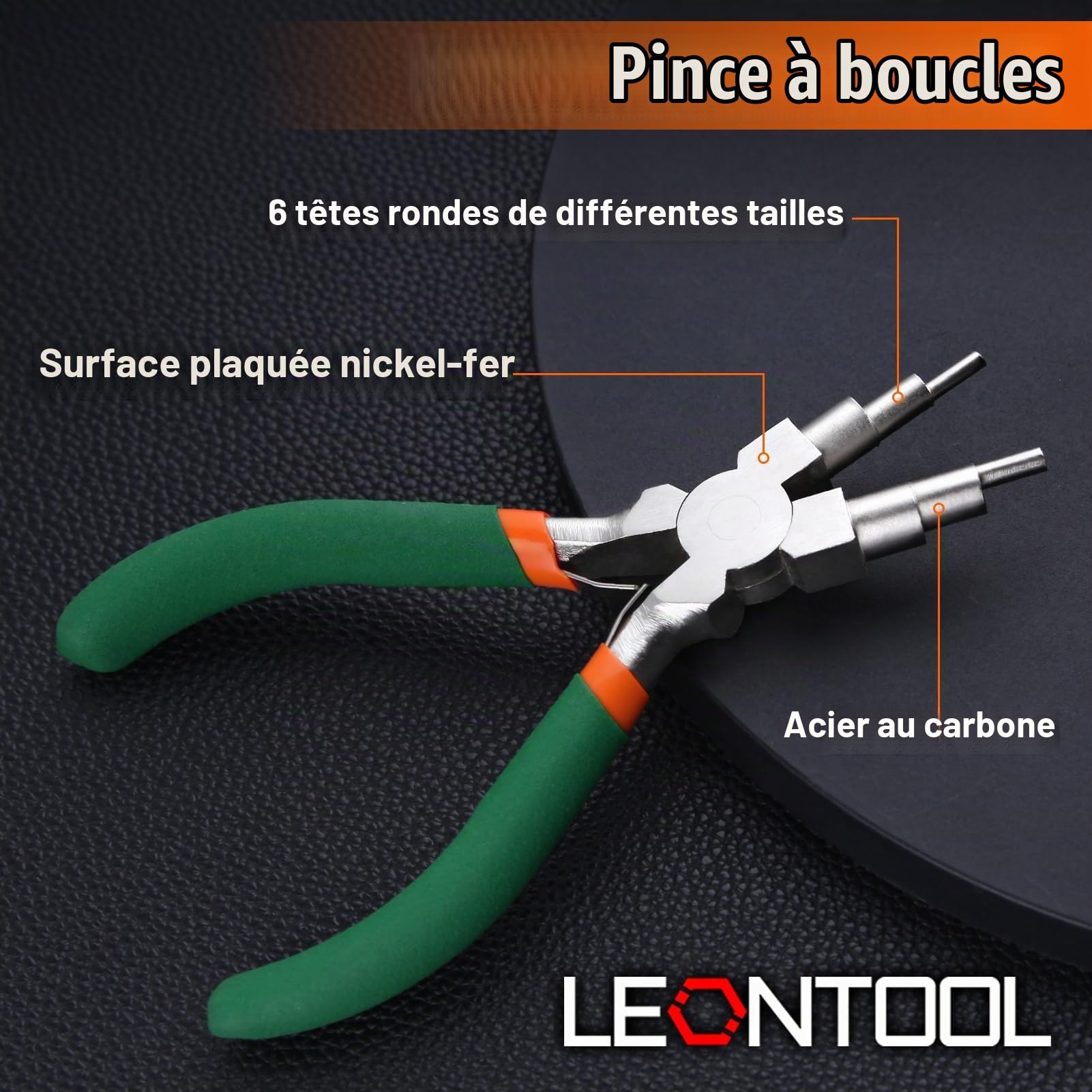 LEONTOOL Pinces pince à boucler 6 en 1 3-10 mm poignée TPR