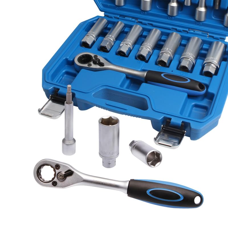 CCLIFE Spring Compressor kit douilles amortisseur 18 pcs 1/2" auto