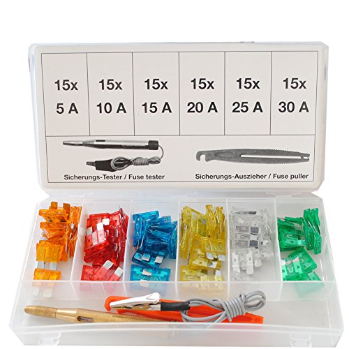 CCLIFE DIY Tools fusibles voiture 92 pièces 5-30A avec testeur