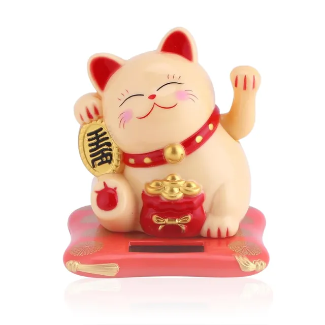 Jadeshay Articles Ménagers Maneki Neko Solaire Jaune
