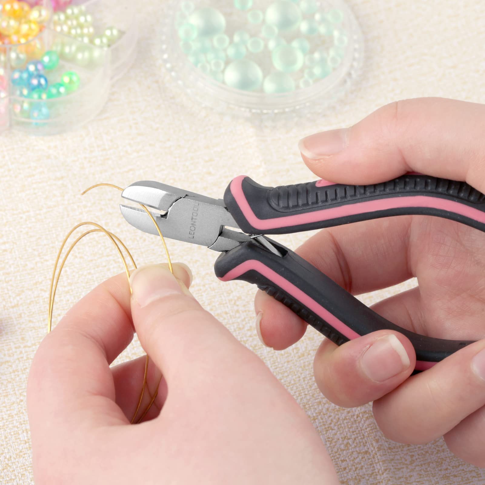 LEONTOOL Pinces pince coupante diagonale 10,2 cm rose bijoux