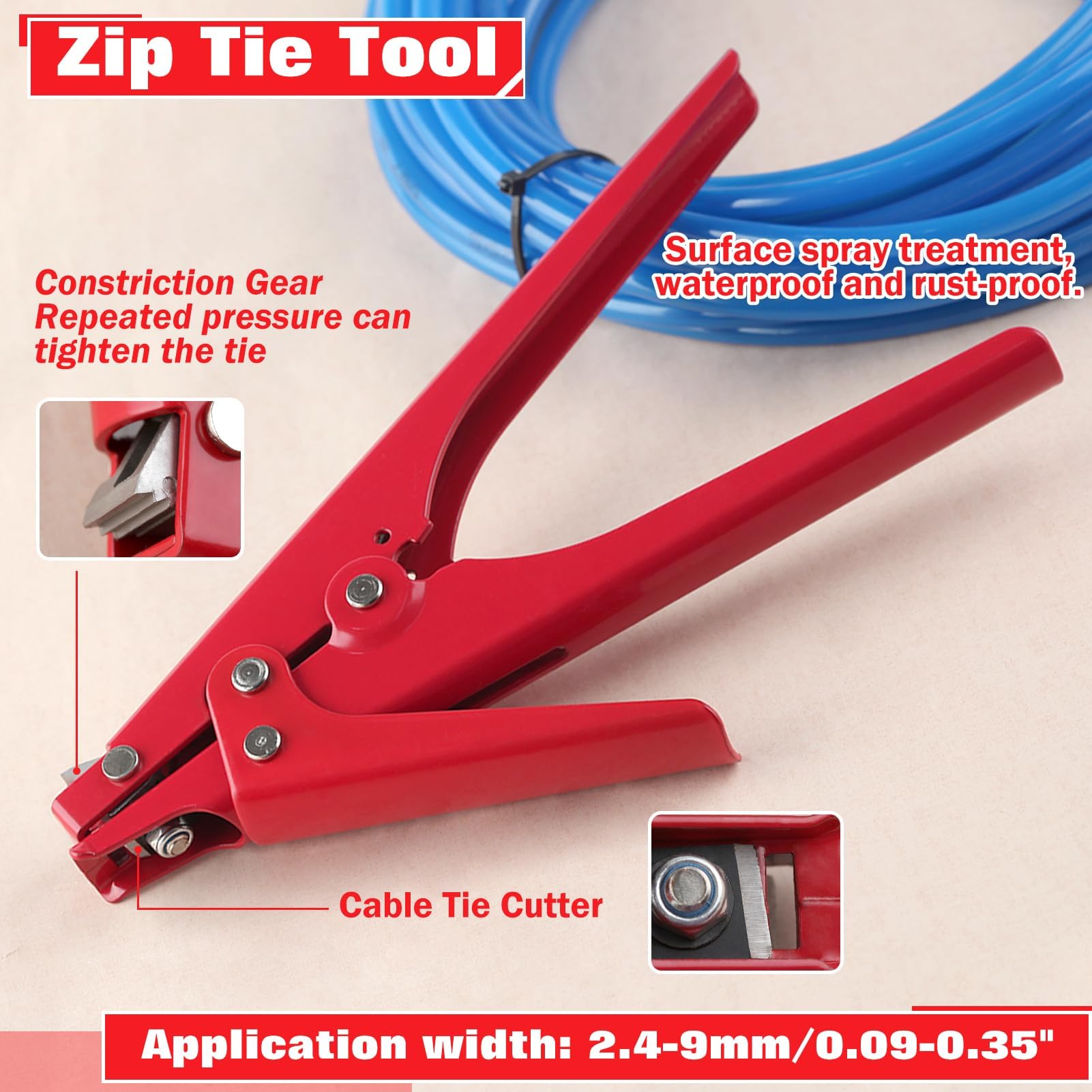 LEONTOOL Pince serre-câbles acier carbone coupe affleurante