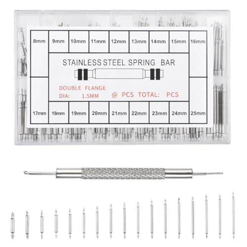 LEONTOOL Kit 360 goupilles montre 8-25 mm + outil inox