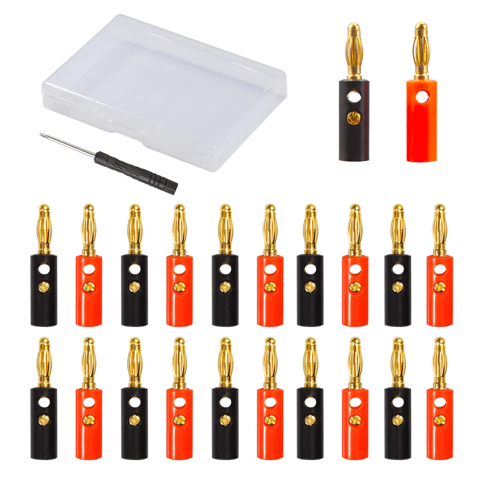 LEONTOOL Vis et Écrous Fiches bananes 4mm lot 20