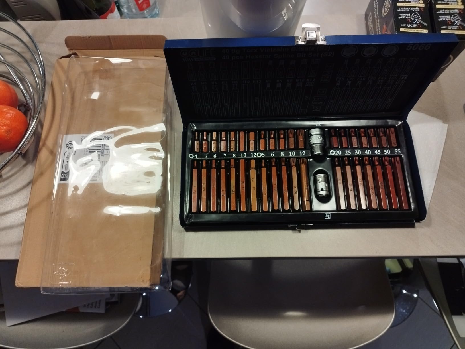 CCLIFE Socket and Bit Sets jeu 40 embouts S2 Torx XZN Hex
