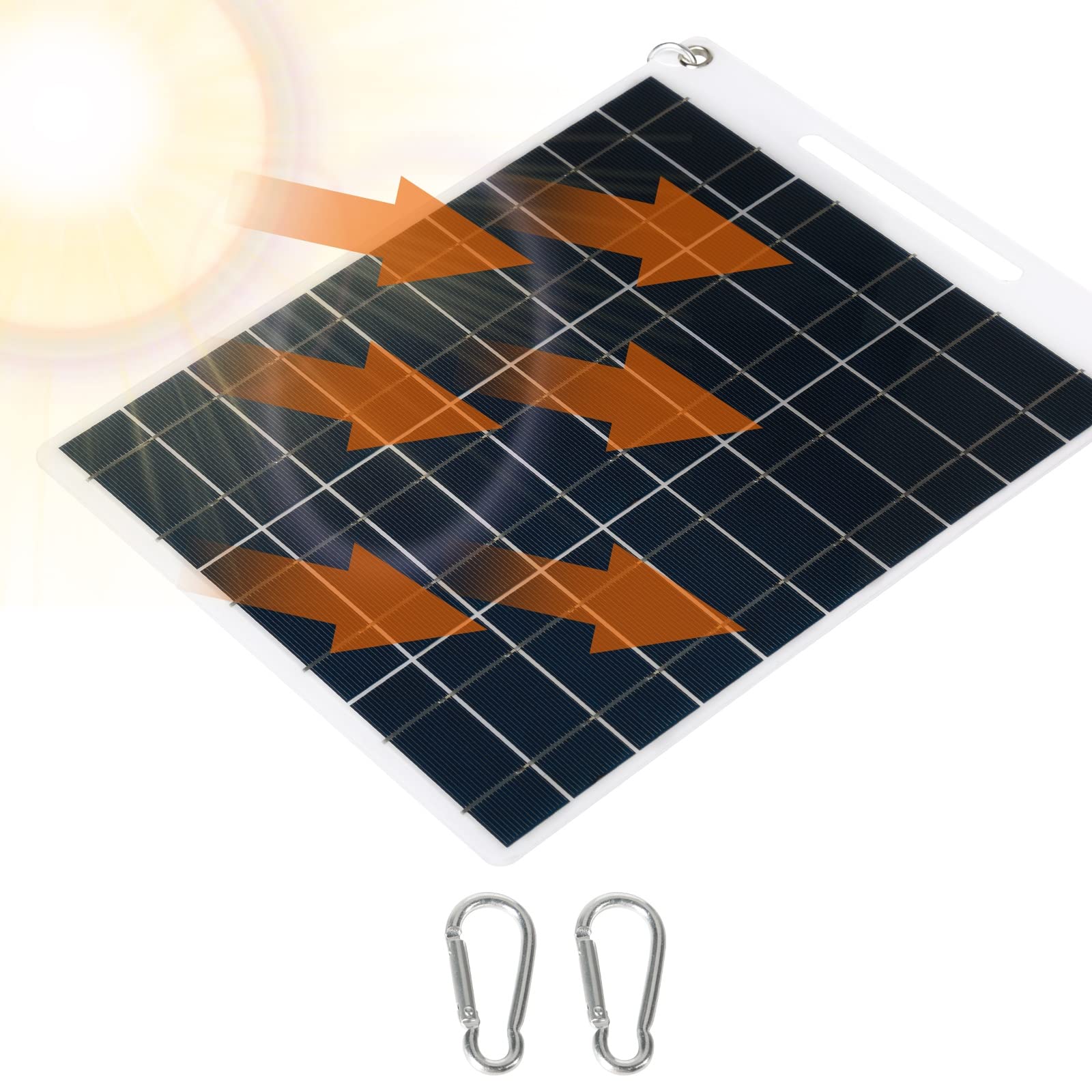 Jadeshay Solaire Photovoltaïque panneau solaire 30W 5V double USB