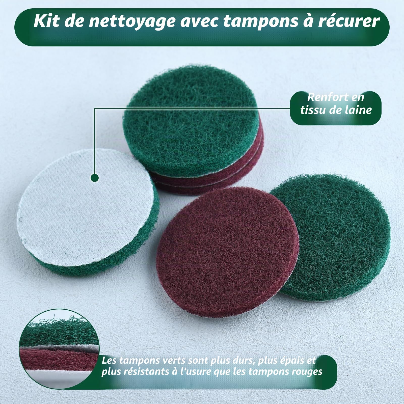 LEONTOOL Kit Nettoyage Perceuse 10,2 cm 7 Pièces Joint