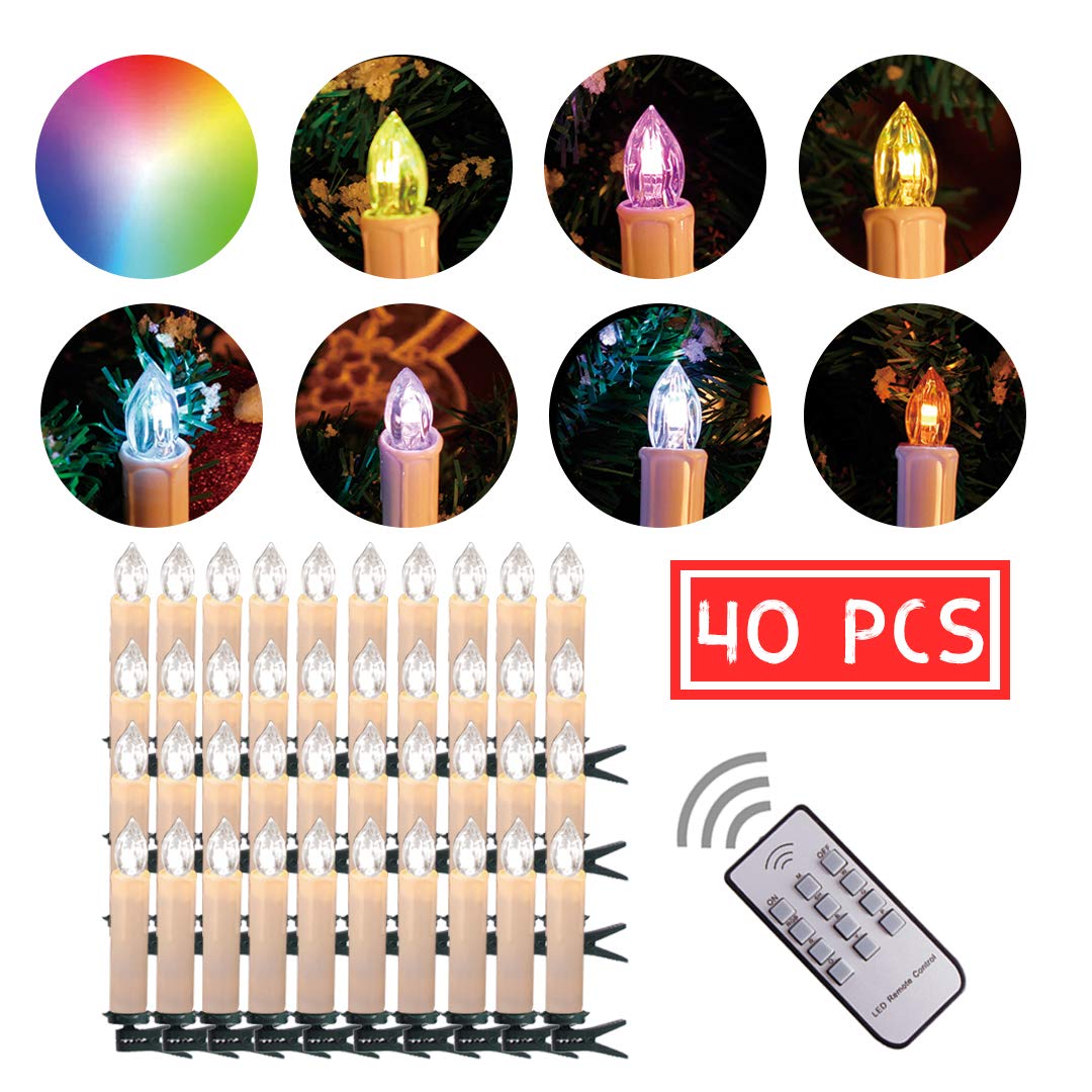 CCLIFE DIY Tools bougies LED sapin Noël RGB télécommande