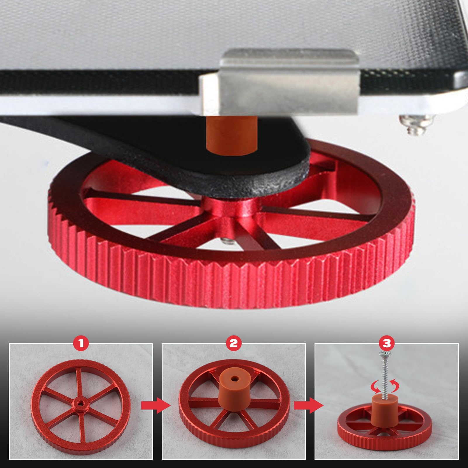LEONTOOL Kit nivellement lit Ender 3 écrous + ressorts silicone