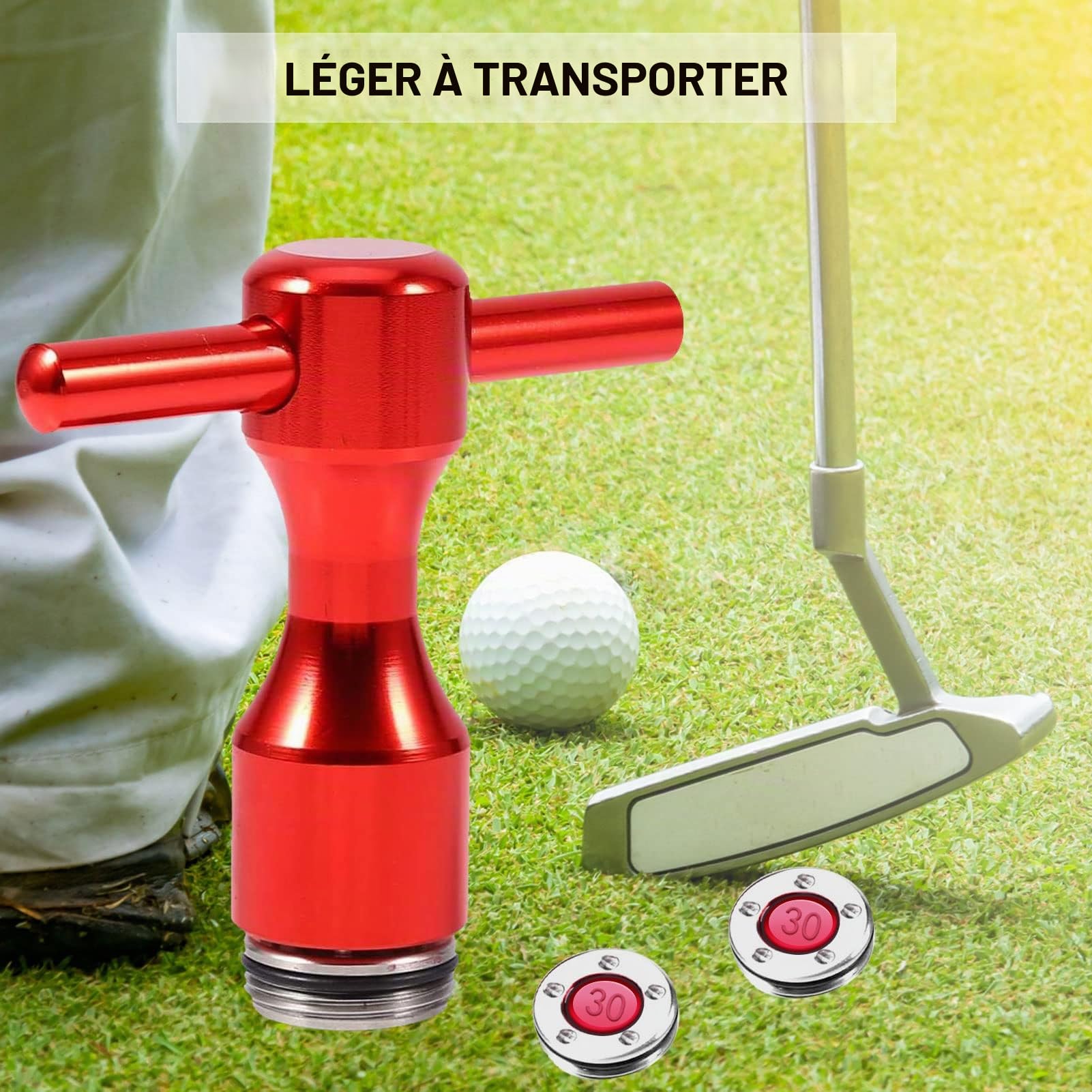 OUKENS Sports et loisirs Poids Putter Golf Rouge + Clé