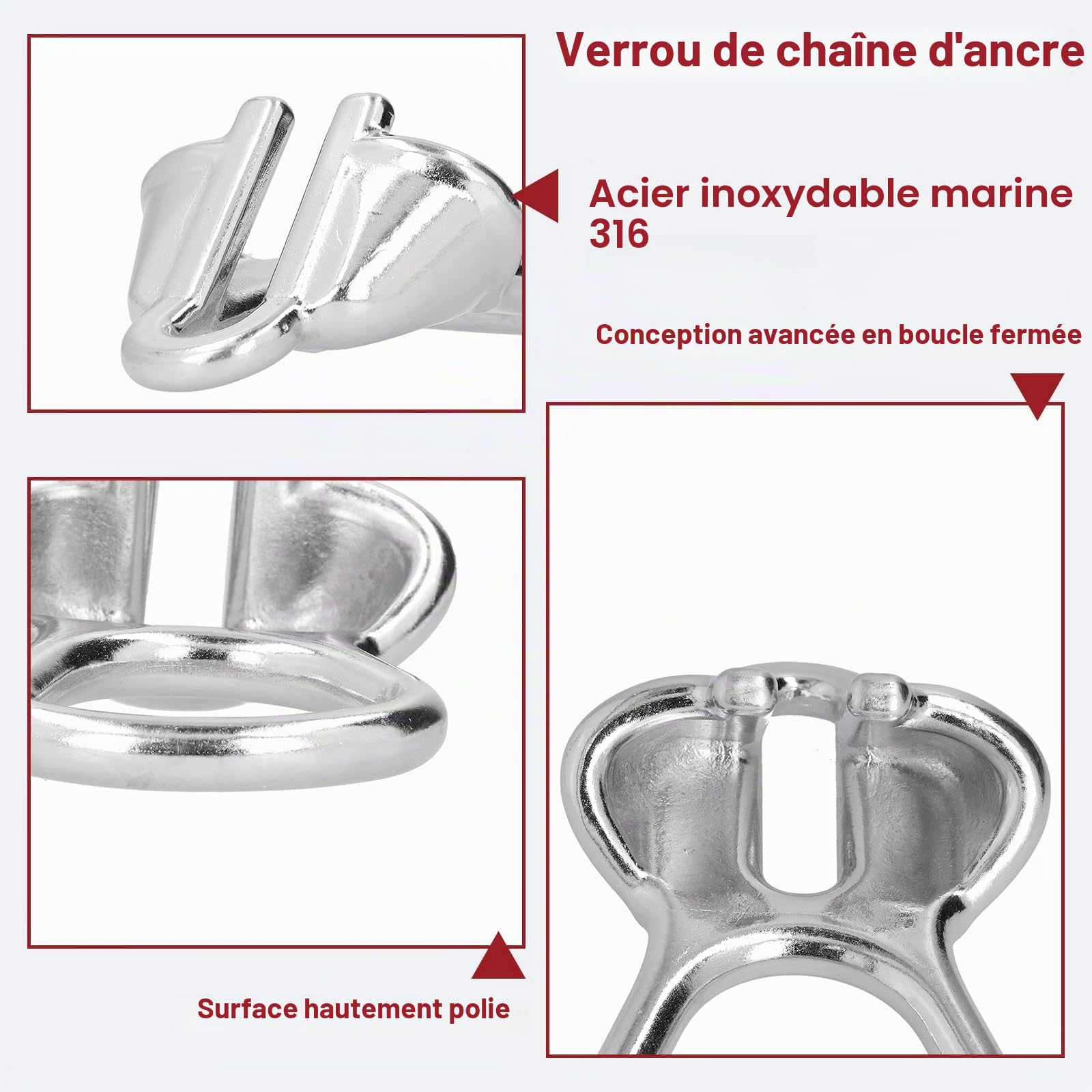 OUKENS Accessoires de nautique Manille Ancre Inox 10-12mm