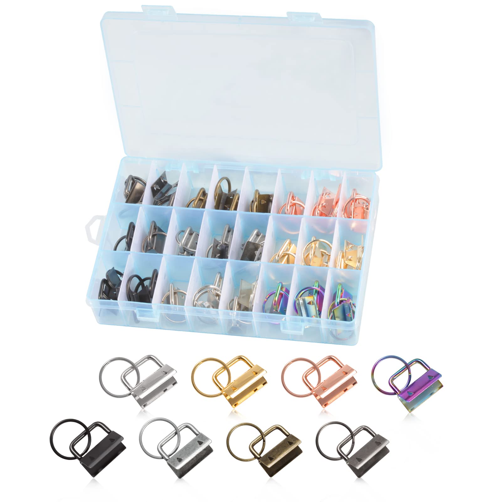 LEONTOOL Pinces porte-clés 2,5 cm 8 couleurs lot 48
