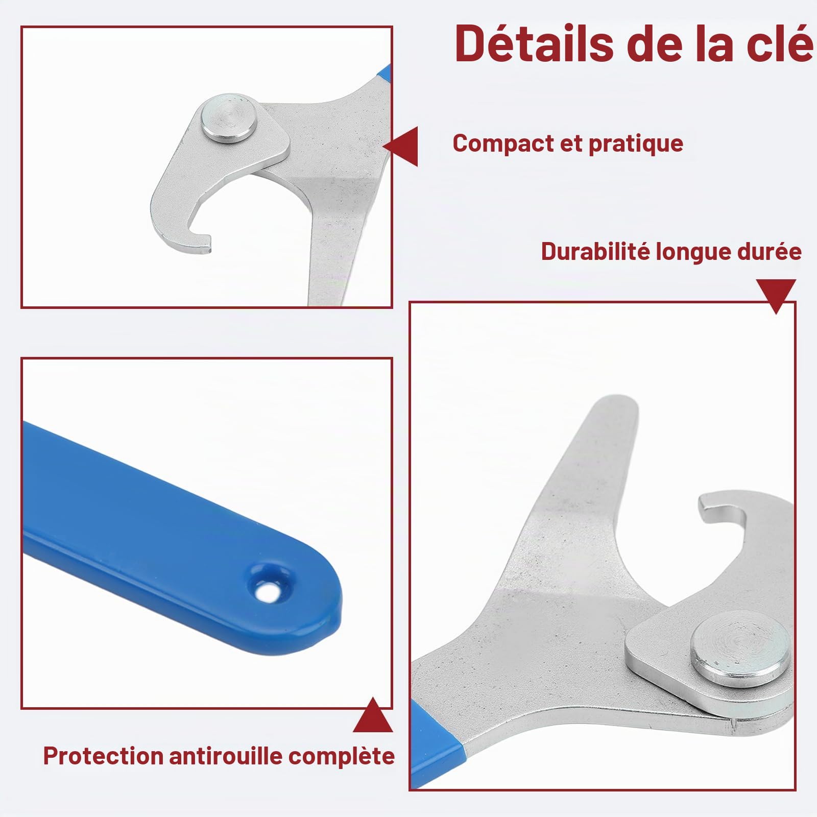 OUKENS clé à choc réglable amortisseur moto 35-75mm