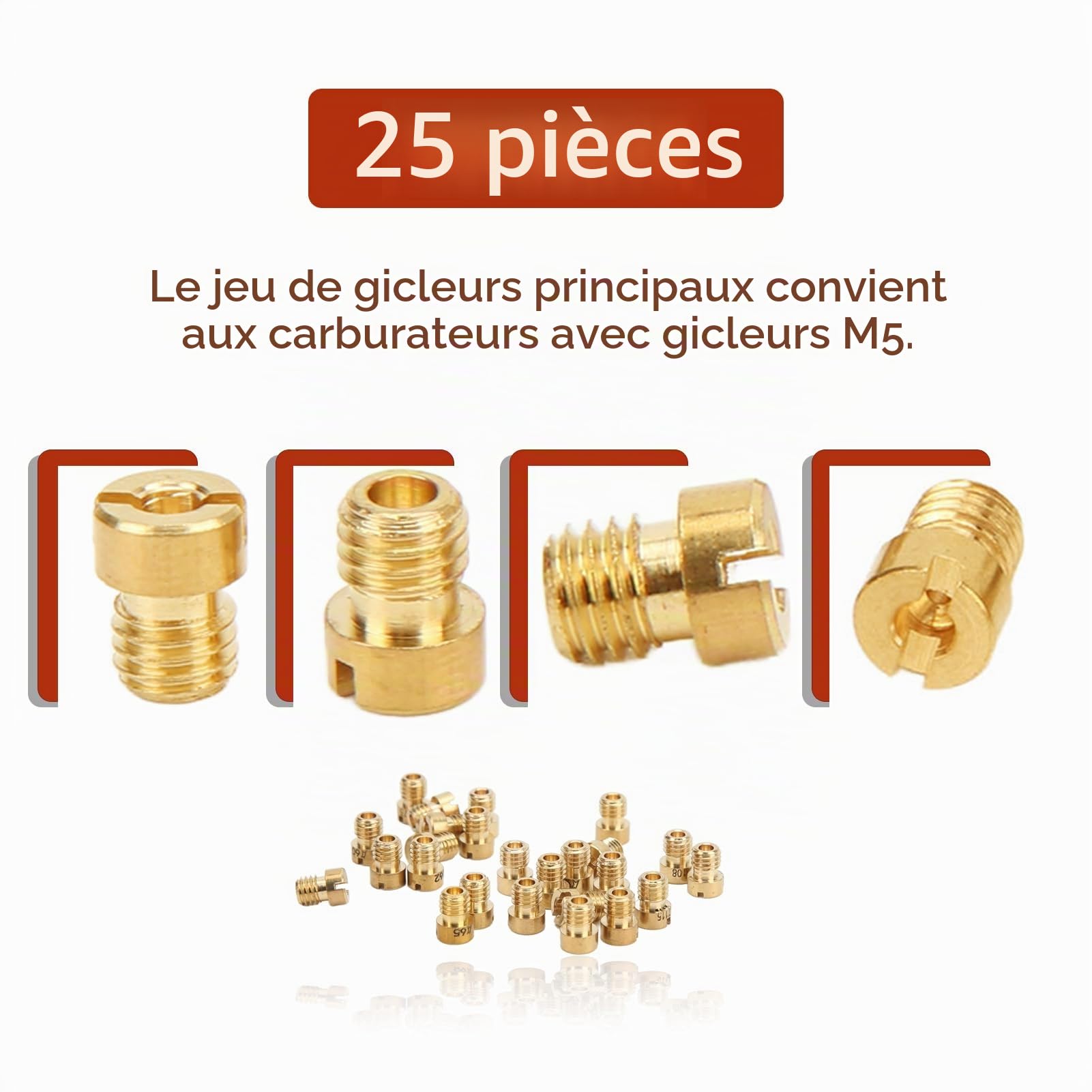 OUKENS Pièces d'auto kit gicleur carburateur M5 55-115 25 pcs