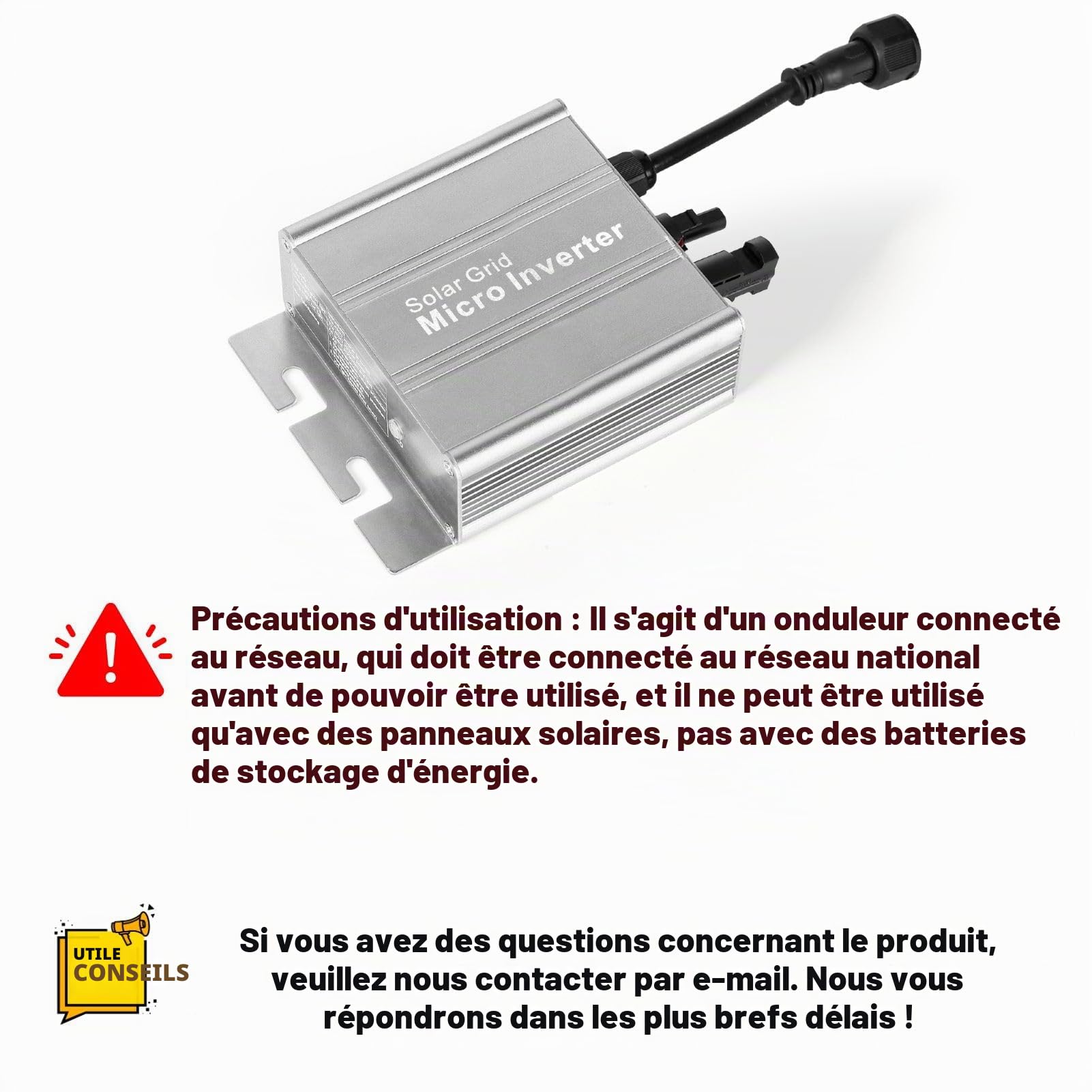 Jadeshay 120W micro onduleur solaire MPPT réseau