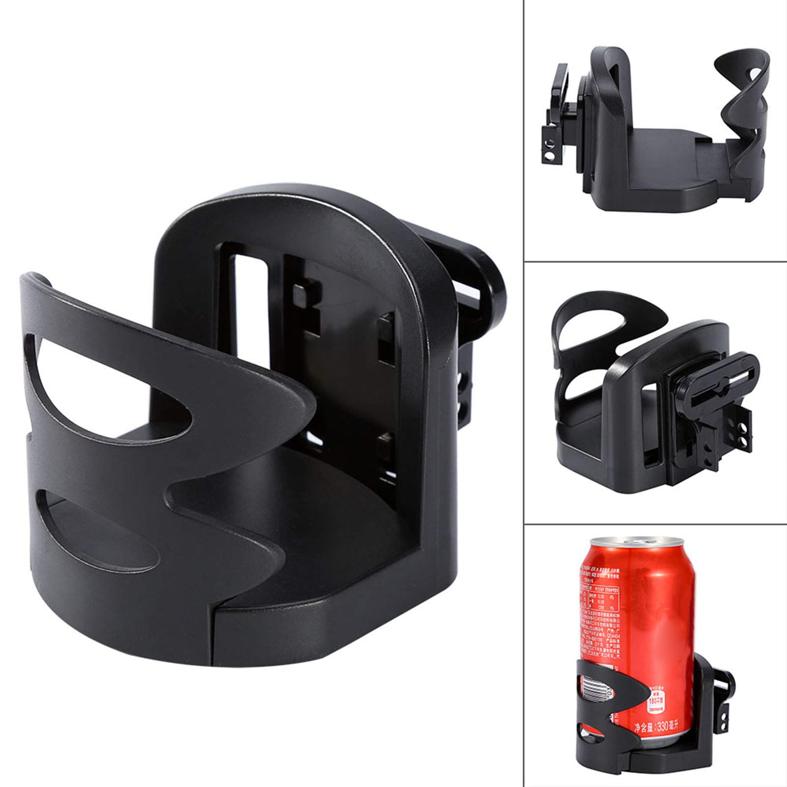 OUKENS Porte-gobelet voiture ABS réglable 360° noir