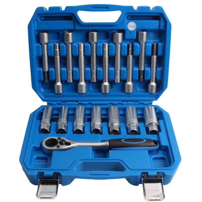 CCLIFE Spring Compressor kit douilles amortisseur 18 pcs 1/2" auto