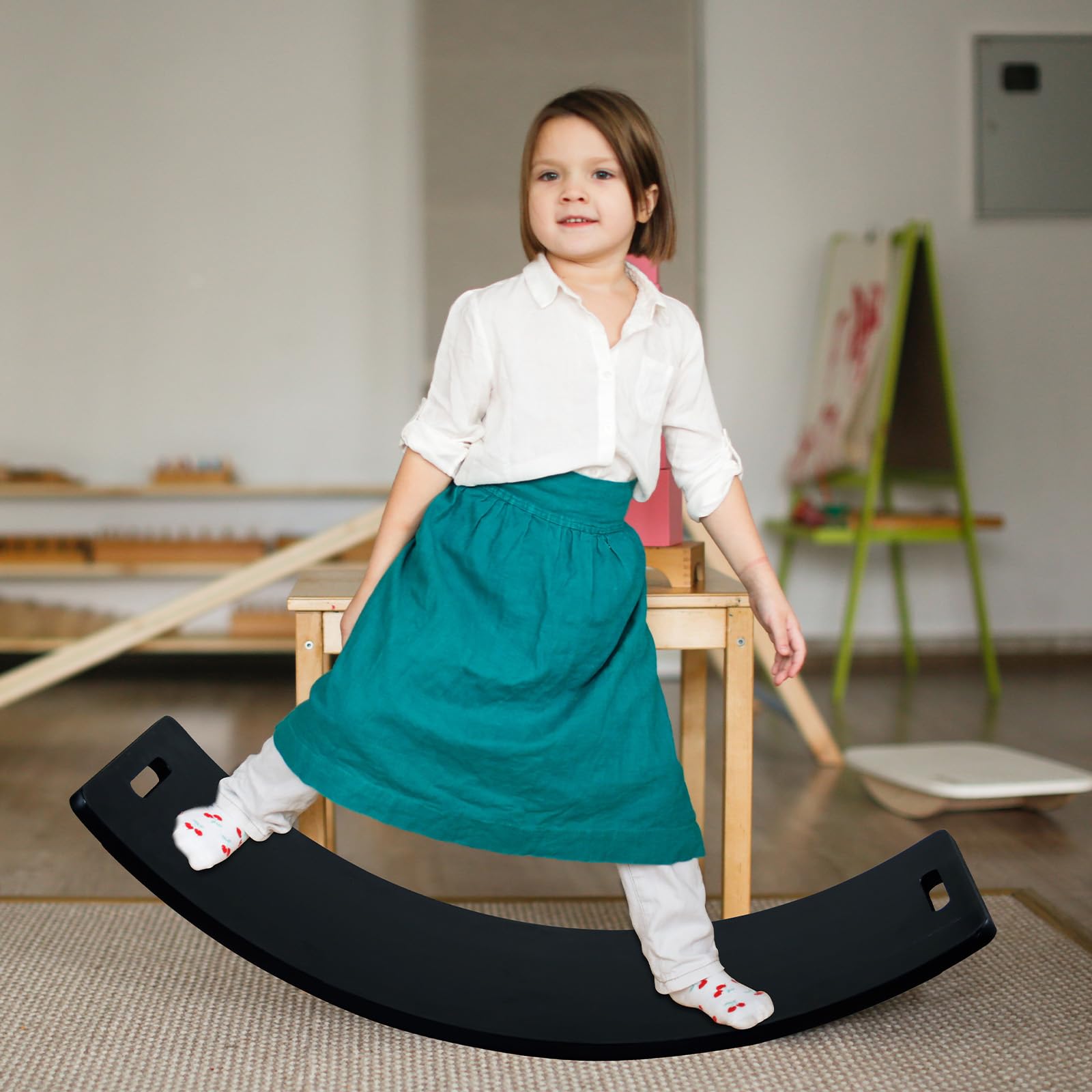 CCLIFE Balance Board planche équilibre bois enfant 85 cm