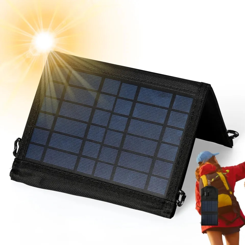 Jadeshay Solaire Photovoltaïque panneau solaire 15W pliable USB